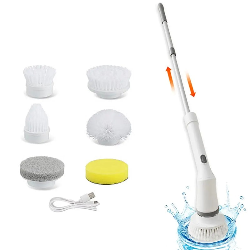 Electric Rotary Washer With Wireless Cleaning Brush With Battery Level Indicator