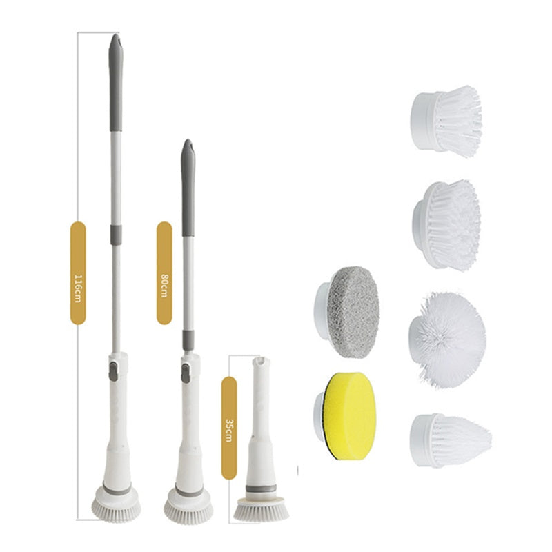 Electric Rotary Washer With Wireless Cleaning Brush With Battery Level Indicator